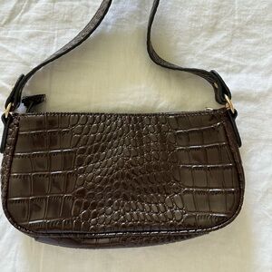 brown 90s snake skin purse